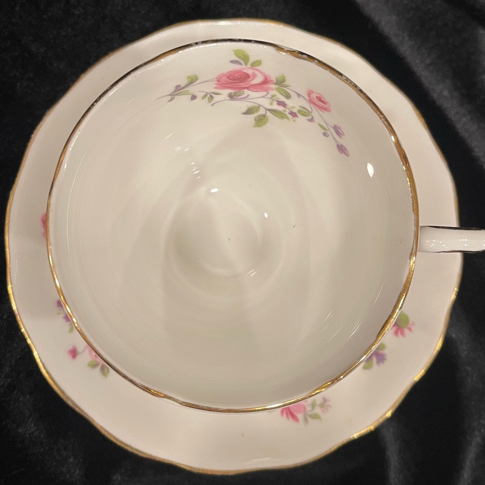 Melba Bone China tea cup and salad plate.
